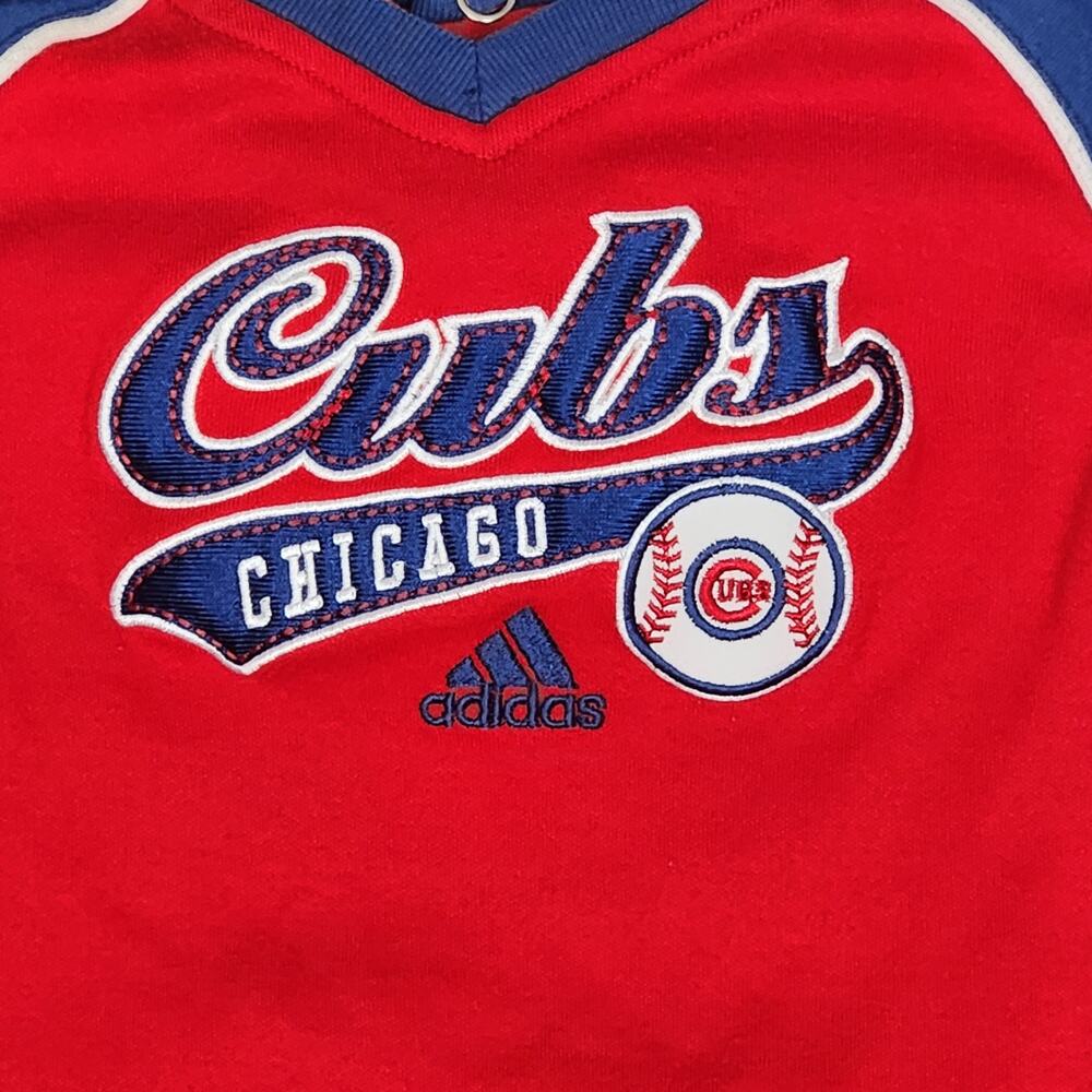 CHICAGO CUBS One Piece Baby 3-6 Months Red Adidas Baseball Short Sleeve - Picture 5 of 9